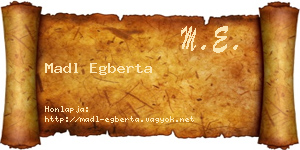 Madl Egberta névjegykártya